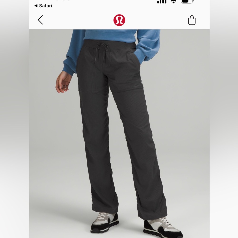 LULULEMON GREY DANCE STUDIO PANT MIDRISE